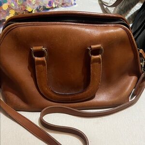 Elegant Brown Leather Handbag vintage